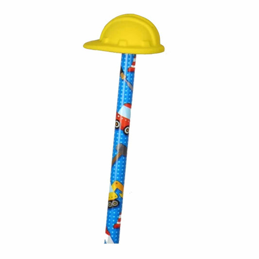 Bleistift Baustelle mit Radiergummi Bauarbeiterhelm 1 Stück