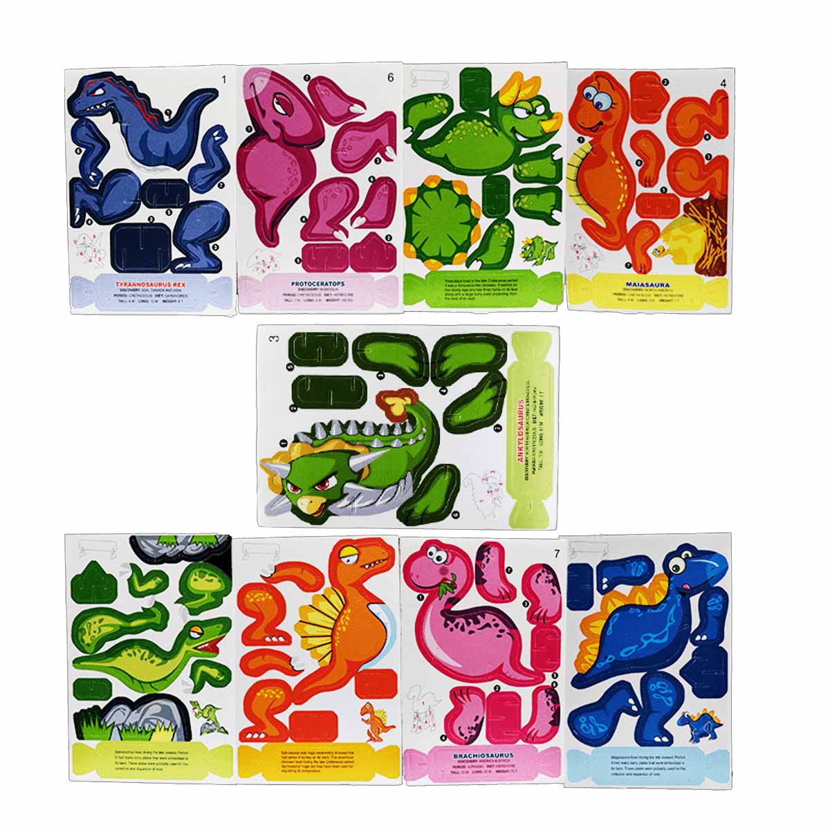 Dinosaurier-Puzzle 3D 10 Stück