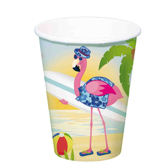 Hawaii-Becher Flamingo 8 Stück