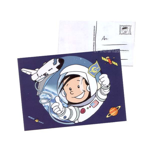 Einladungskarte Astronaut Flo